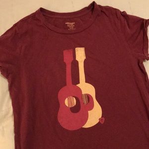 Vintage guitar graphic tee t- shirt